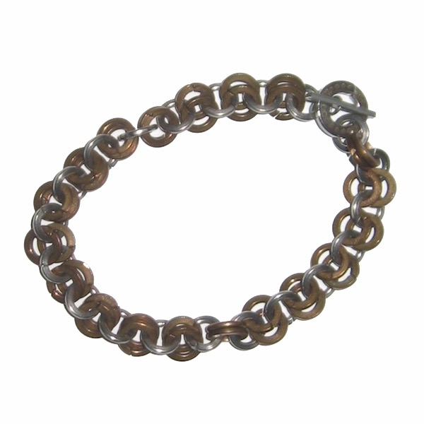 bi metal chain bracelet
